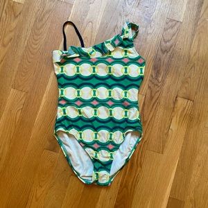 GapKids Girls Asymmetric Chain Pattern Swimsuit